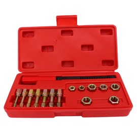 15pcs Metric Thread Chaser Set Carbon Steel Rethreading Tap Die Tool Kit Rethread Repair Tool