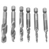 Drill Bit Set 6 Pieces High Speed Steel Hex Drill