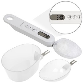 Rosenstein & Söhne Spoon Scale: Digital Spoon Scale, LCD Display, up to 500g, 3 Attachments, 25/50/150ml (Measuring Spoon)