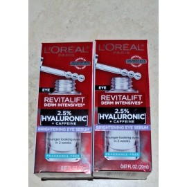 L'Oréal L'Oreal Revitalift Derm Intensives 2.5% Hyaluronic Brightening Eye Serum 0.67oz.