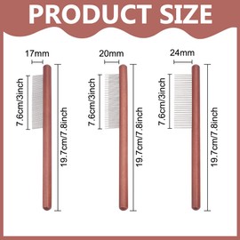FREEBLOSS 3Pcs Macrame Fringe Comb Wood Macrame Brush Kit Stainless Steel Combs for Pet Grooming Macrame Fringe Cord and Supplies