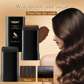 WAWJ Hair Dye Pen, Safe and Practical Comb Hair Dye, Temporary Hair Dye Pen Brush, Hair Dye Comb, Water and Sweatproof Hair Dye Pen for Men and Women (Brown)
