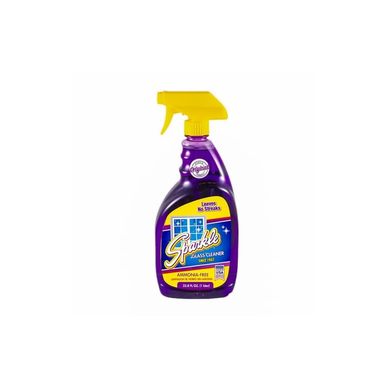 Sparkle Glass Cleaner Spray Bottle, 33.8oz