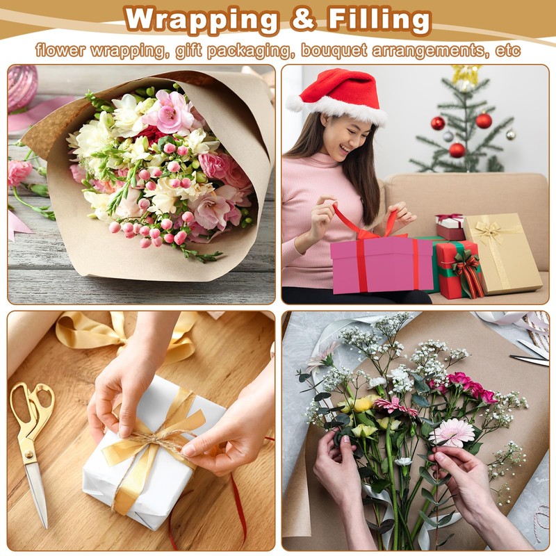 PATIKIL Wrapping Paper, 12" x 500" (42') 70GSM Craft Paper