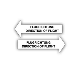 #A5522 Flight Direction Arrows Airport Treadmill Hobby Flyer 12 x 4.5 cm