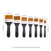 LIGHTWISH Set of 7 Flat Paint Brushes for Applying Gesso,