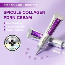 Mary&May Spicule Collagen PDRN Cream - Korean Skincare Face Moisturizer with Marine Spicules & French Collagen - Plumping Barrier Elasticity Treatment, Ceramide Panthenol for Sensitive Skin, 15g
