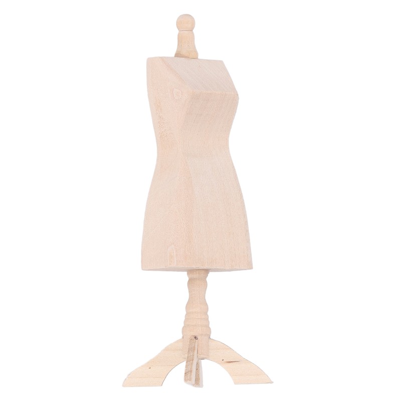 Dollhouse Wooden Mannequin 1:12 Lightweight Mini Clothes Display Holder Model