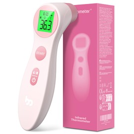 Femometer Forehead Thermometer for Adults Kids, Non-Contact Infrared Thermometer, Digital Baby Thermometers Body Temperature Thermometer (Pink)