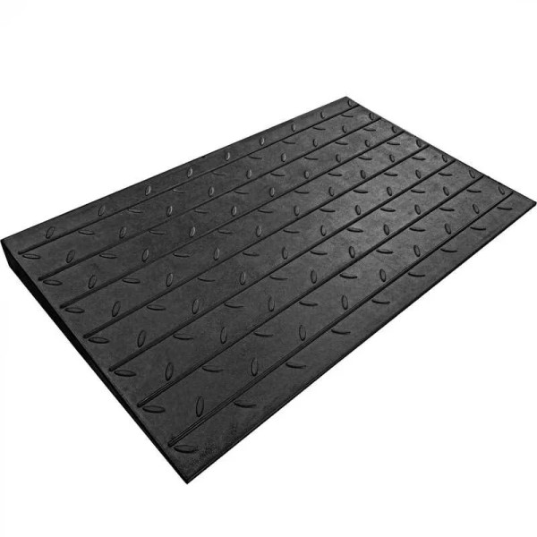 Unbranded Rubber Threshold Curb Ramp 3" Rise for Wheelchairs and