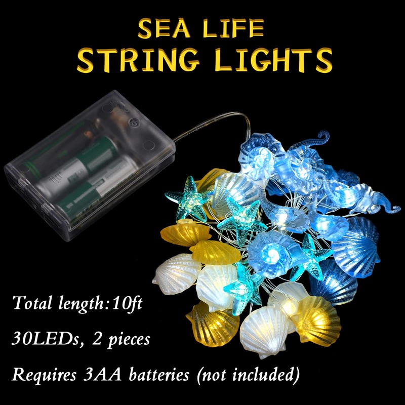 Xuhal 2 Sets Total 20 FT 60 LED Ocean Decor