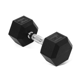 Fitvids Hex Dumbbells Rubber Coated Hand Weights for Exercises and Fitness, Single