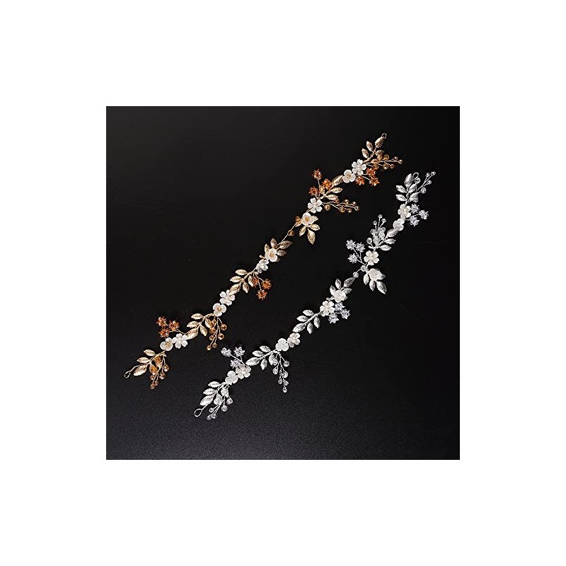 JWICOS Diadema de novia con hojas y flores, accesorio para