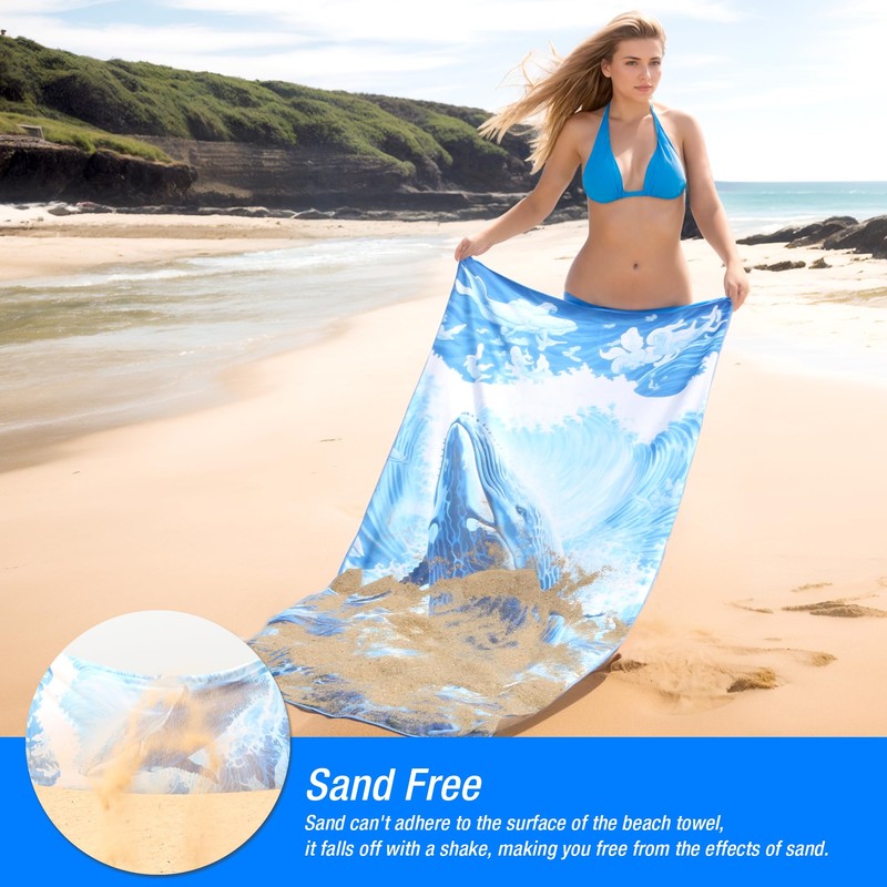 ZIOSINM Beach Towel Microfiber Beach Towel for Adult, 180 *