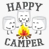 Happy Camper Marshmallows Design Vinyl Sticker Waterproof Bumper Sticker Laptop
