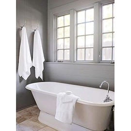 OrganicTextiles 100% Organic Cotton Bath Towel, GOTS CERTIFIED (Bright White, 1 Piece Set), Thick Soft, Extra Absorbent, Machine Washable, Enhanced Luxury for Bath Décor, Hand Towel, Hotel Spa Quality