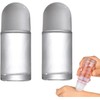 Kryoflare 2Pcs Glass Roll-On Bottles, 50ML, White with Plastic Roller
