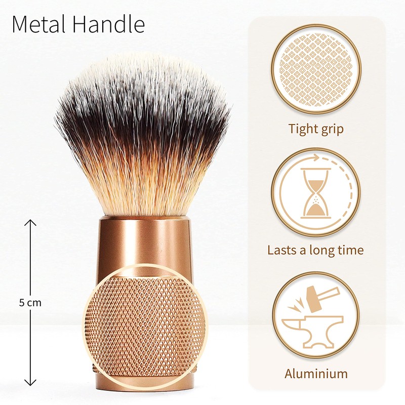 Rasier Pinsel in RosÃ© Gold | Rasierpinsel vegan | Rasierpinsel