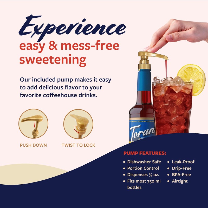 Torani Sugar Free Syrup, Raspberry Flavored Syrup for Drinks, Zero