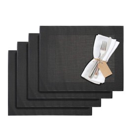 Westmark Tischsets/Platzsets, 4 Stück, 42 x 32 cm, Synthetik, Anthrazit/Grau, Saleen Edition: Home