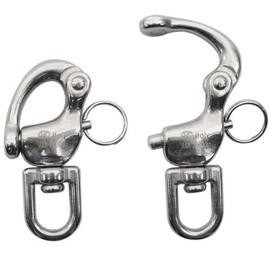 Kong. Quick Release 521. Sgancio Rapido in Acciao Inox con Attacco Girevole. Consente il Rapido Svincolo dal Punto di Attacco. Taglia 01. 58g. Carico 1200 Kgf. Made in Italy. Argento. 1 Unità.