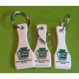 Pennsylvania State Lottery Ticket Scratcher Keychain White Lot of 3