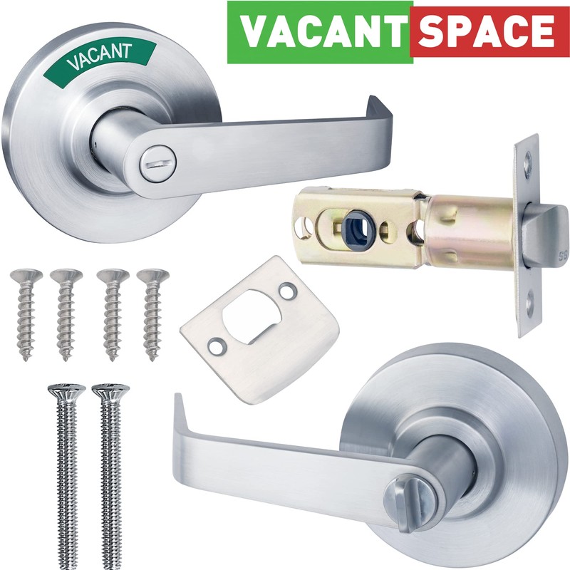VACANTSPACE Vacant or in-Use Bathroom Indicator Privacy Handle Lock |