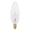 Satco S3282 120V Candelabra Base 25-Watt B9.5 Light Bulb, Clear