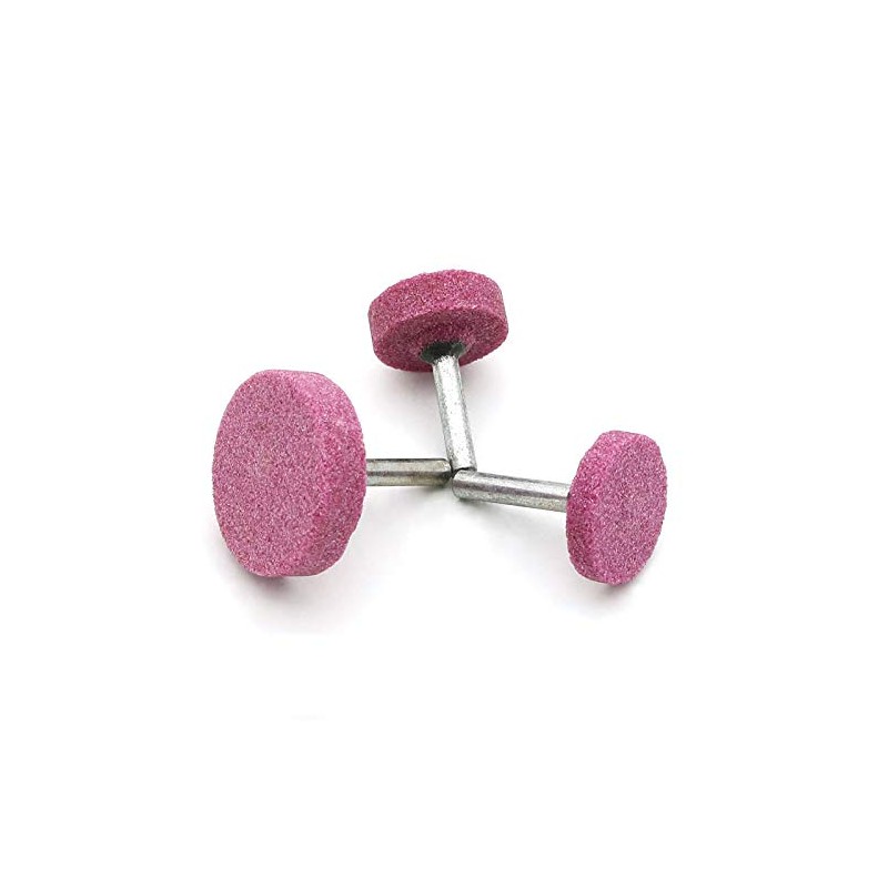 10 x Pink Grinding Wheels 6mm T-Shaped Shank, 25mm /