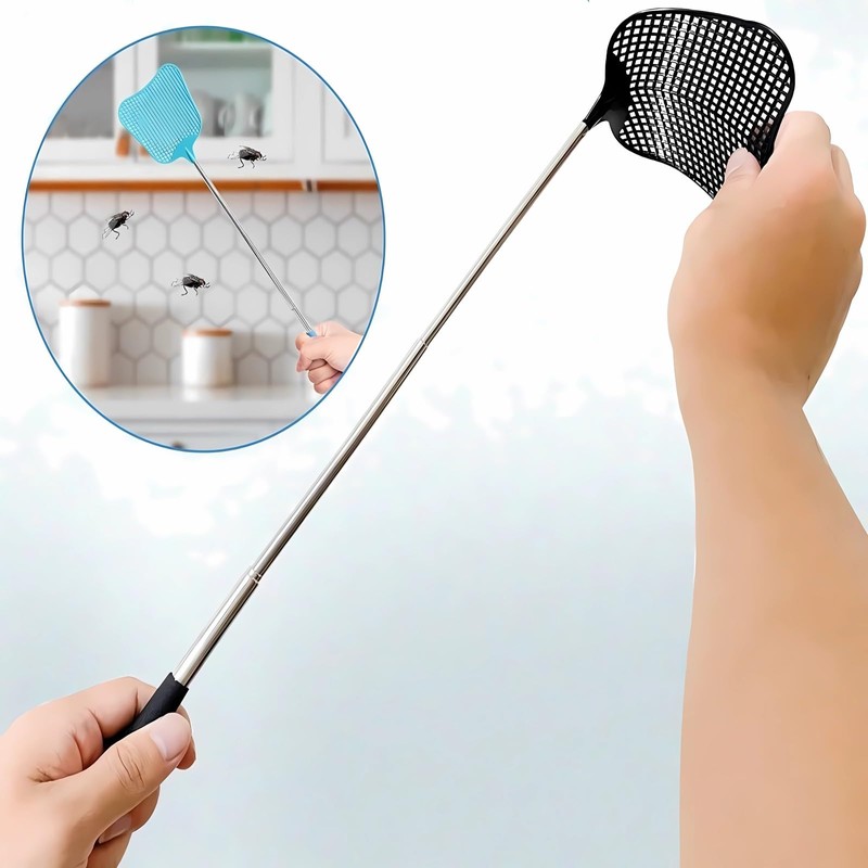 Telescopic Fly Swatter, Jakeloo 3 Pack Fly Swatter for Indoors