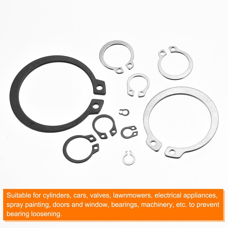 Sourcing Map 50 Pcs 304 Stainless Steel External Retaining Rings,