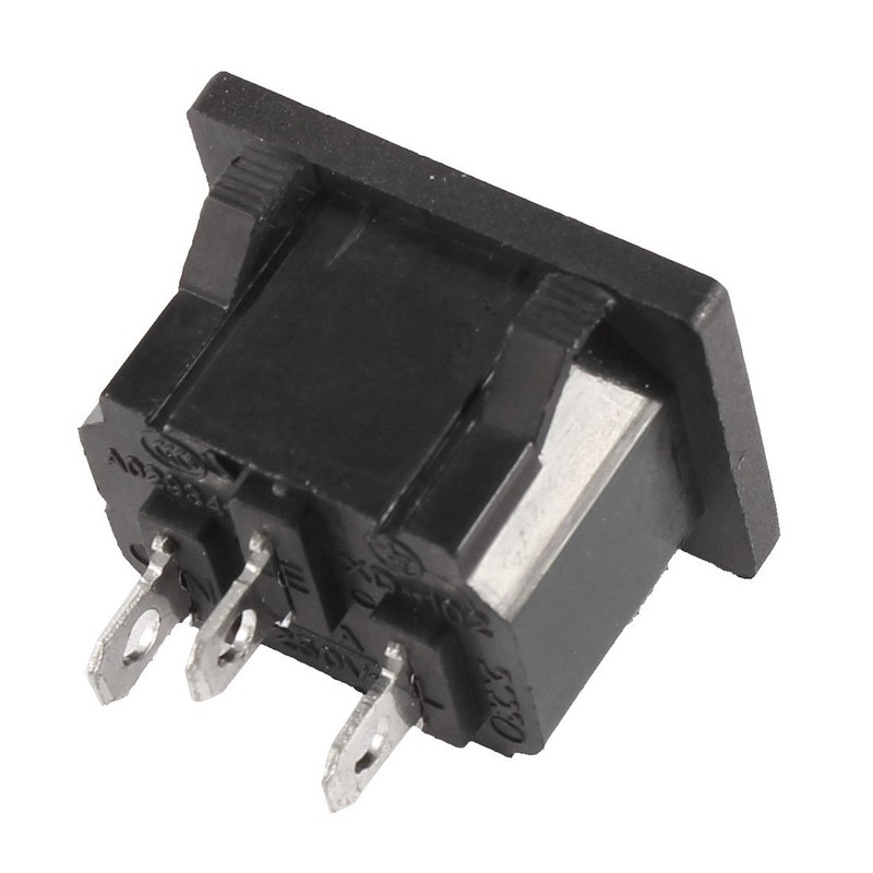 sourcing map AC 250V 10A IEC320 C14 3P Snap in