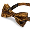 DiBanGu Bow Ties for Men Black Gold Paisley Pre-Tied Bowtie