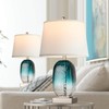 Table Lamp Set of 2 Touch Control, Modern Coastal Teal