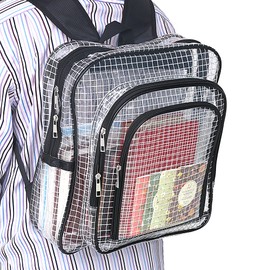 QIAOLIANQIAO ESD anti-static clear pvc backpack,cleanroom engineer tool bag computer bag engineer put computer tool working in semiconductor cleanroooms