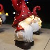 Darthome Solar Toadstool Gnome Solar Garden Ornaments Resin Red Light