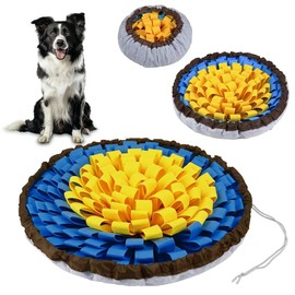 AYESY Snuffle Mat for Dogs, Feeding Mats for Dogs Encourages Natural Foraging Skills Slow Eating, Stress Release, Washable Interactive Game Toy for Large Dog and Puppies(48 Diameter)
