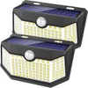 HMCITY Solar Lights Outdoor 120 LED with 3 Lighting Modes,