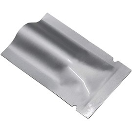 WACCOMT Pack 100pcs 3.94mil Thick 5x7cm Small Pure Mylar Bags Open Top Vacuum Pouch Pure Aluminum Foil Food Storage Bag for Sampling Heat Sealable Foil Flat Wraps Sample Baggies