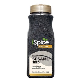 iSpice | Sesame Seeds Black | 16 oz | Bulk Size | Gourmet Spice | Kosher