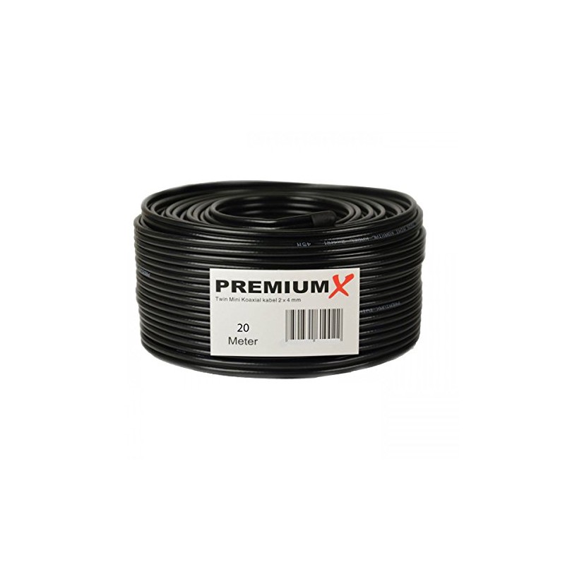 Premium X 20 m Satellite Coaxial Cable 90 dB Twin