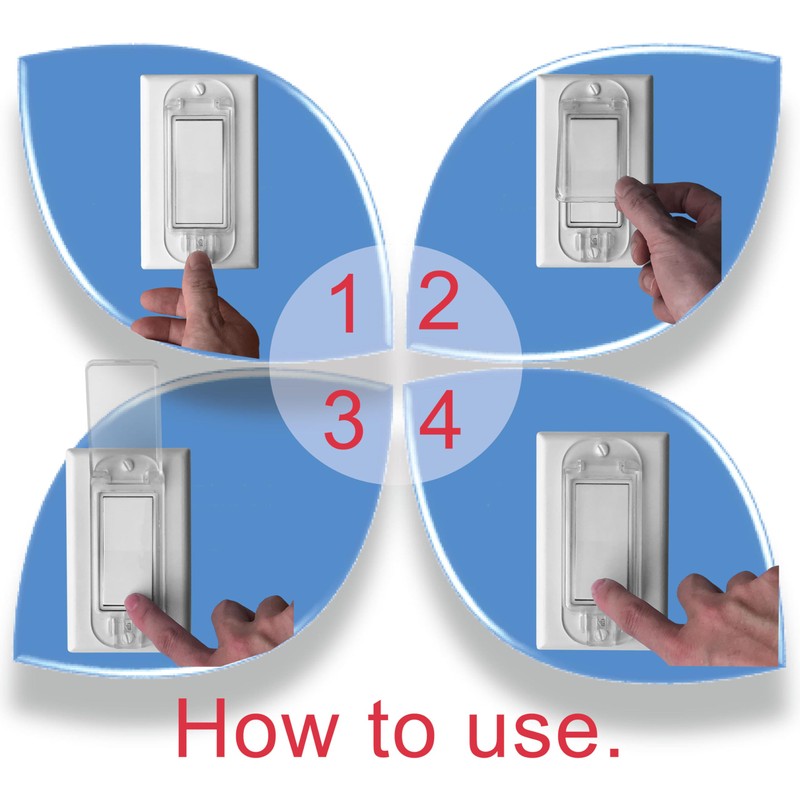 (4 Pack) Light Switch Guard Cover,Light Switch Plate,ChildProof Wall Switch