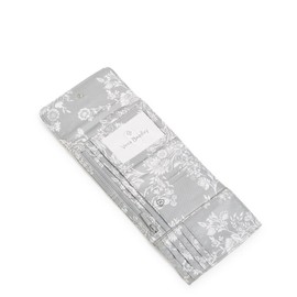 Vera Bradley Women's Performance Twill Riley Compact Wallet with RFID Protection, Cloud Gray Paisley, One Size