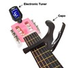 NEW! 30" Left Handed Pink Wood Guitar With Case and
