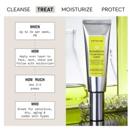 Sérum Facial Nocturno Naturium Retinaldehído 0.10% Antienvejecedor