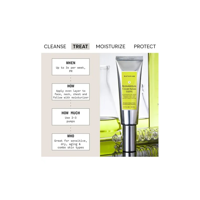 Sérum Facial Nocturno Naturium Retinaldehído 0.10% Antienvejecedor