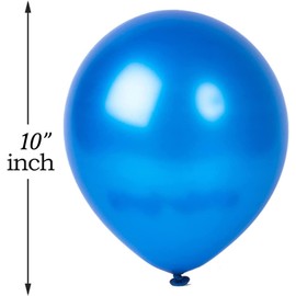 Metallic Blue Balloons 10 Inch Romantic Baloon Decorative Latex Balloons Party Balloons for Baby Shower Bluey Birthday Decoration Wedding Engagement Anniversary 25 Pcs