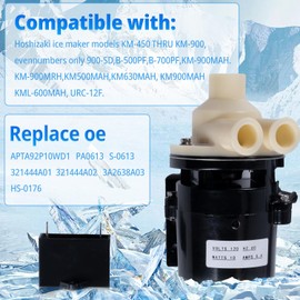 Ice Machine Water Pump Replace Hoshizaki Water Pump 120V 53.4W 0.4 AMP Replace OE PA0613 APTA92P10WD1 900-SD etc
