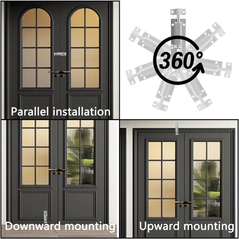 ASelected 8PCS Gate Bolt Lock 4In(100Mm) Stainless Steel Door Lock