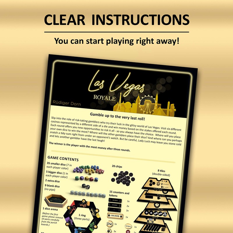 Ravensburger Las Vegas Royale Strategy Board Game for Ages 8